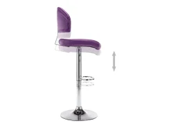 Taburetes de cocina 2 unidades cuero sintético morado