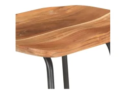 Taburetes de cocina 4 unidades madera maciza de acacia