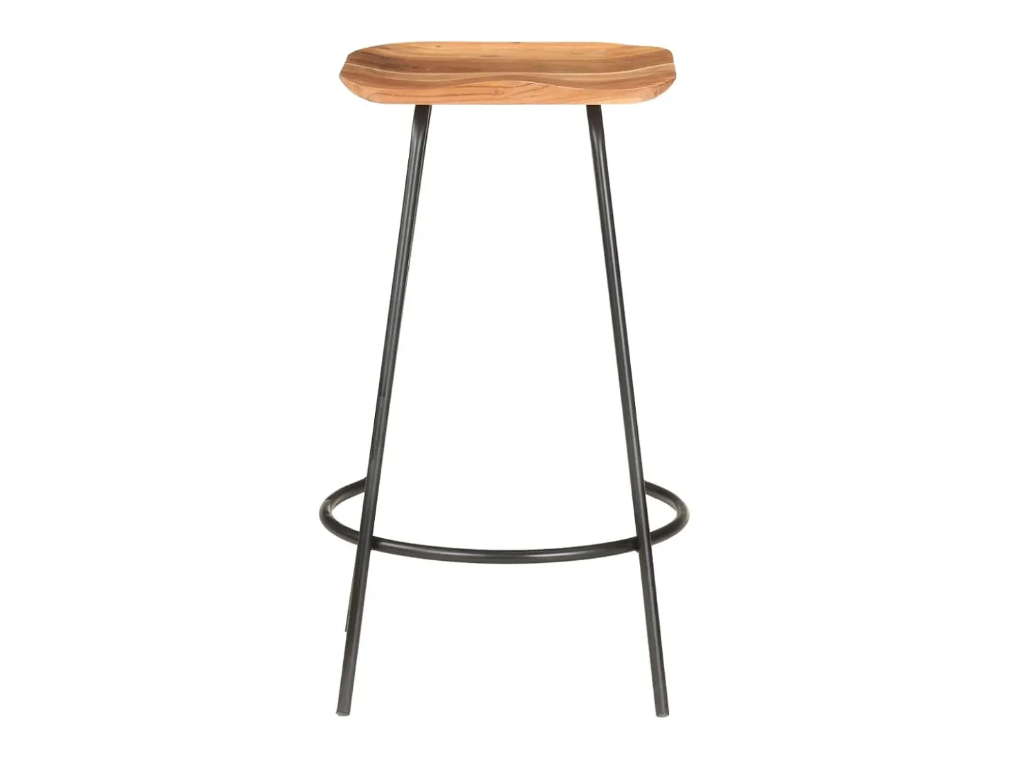 Taburetes de cocina 4 unidades madera maciza de acacia