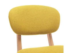 Taburetes de cocina 2 unidades tela amarillo mostaza