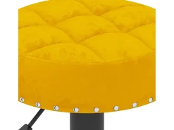 Taburetes de cocina 2 unidades terciopelo amarillo mostaza