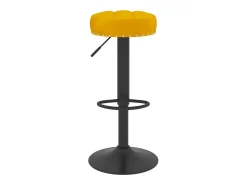 Taburetes de cocina 2 unidades terciopelo amarillo mostaza