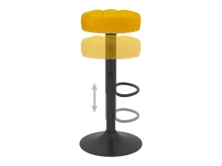 Taburetes de cocina 2 unidades terciopelo amarillo mostaza
