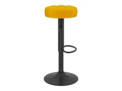 Taburetes de cocina 2 unidades terciopelo amarillo mostaza