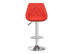 Taburetes de cocina 2 unidades cuero sintético rojo
