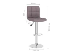 Taburetes de cocina 2 unidades tela gris taupe