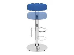 Taburetes de cocina 2 unidades tela azul