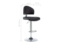 Taburetes de cocina 2 unidades cuero sintético negro