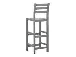 Taburetes de cocina 4 unidades madera maciza de acacia gris