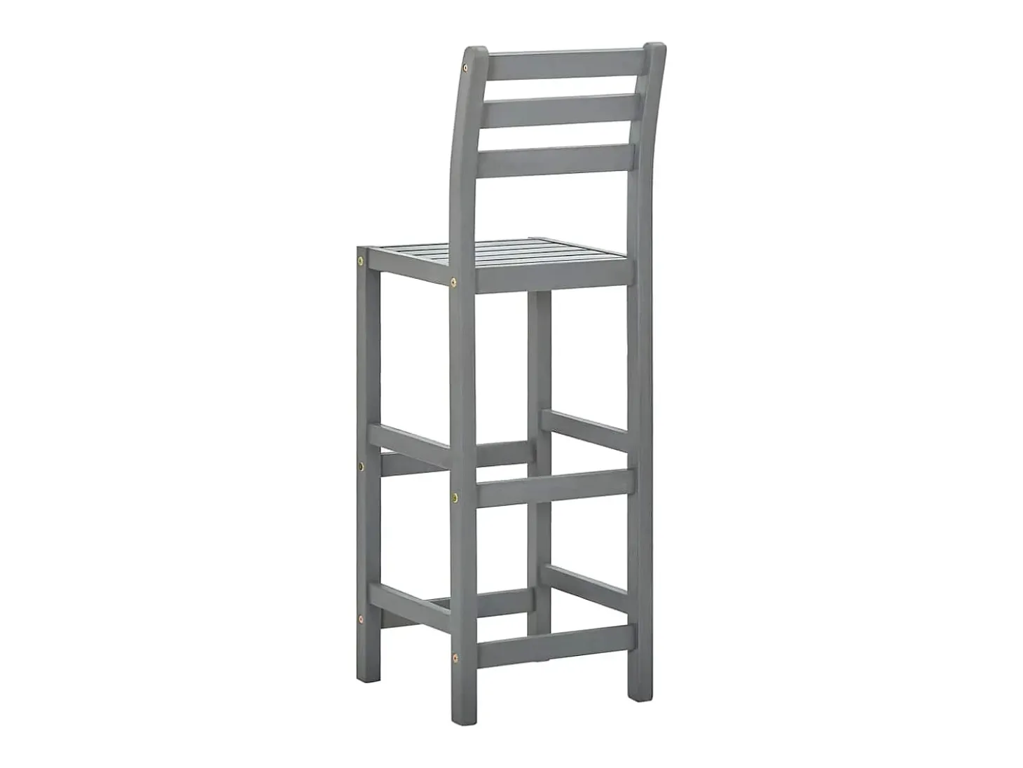 Taburetes de cocina 4 unidades madera maciza de acacia gris