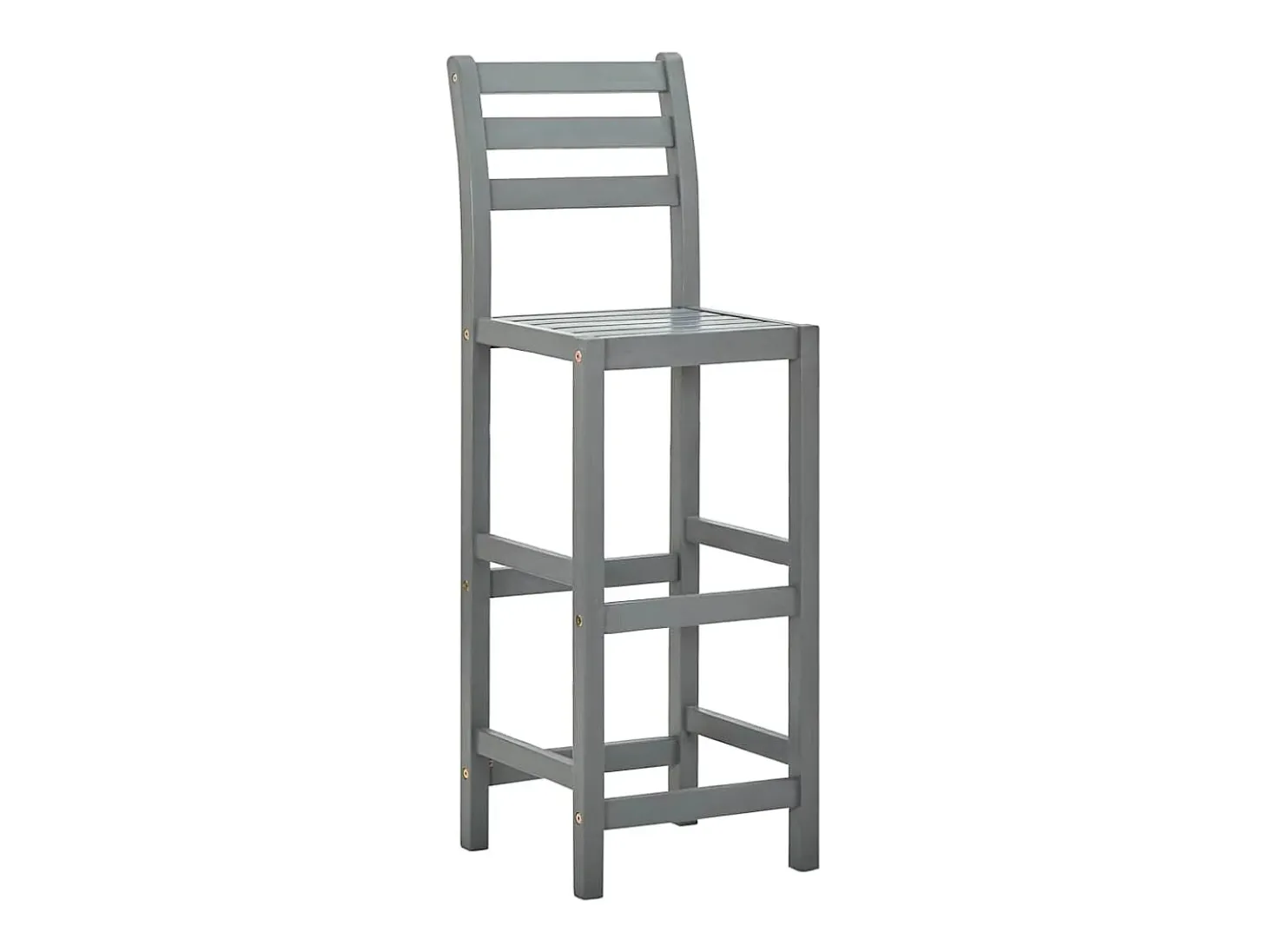 Taburetes de cocina 4 unidades madera maciza de acacia gris