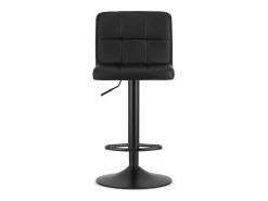 Taburetes giratorios Valora HAXU cuero negro base negra x2