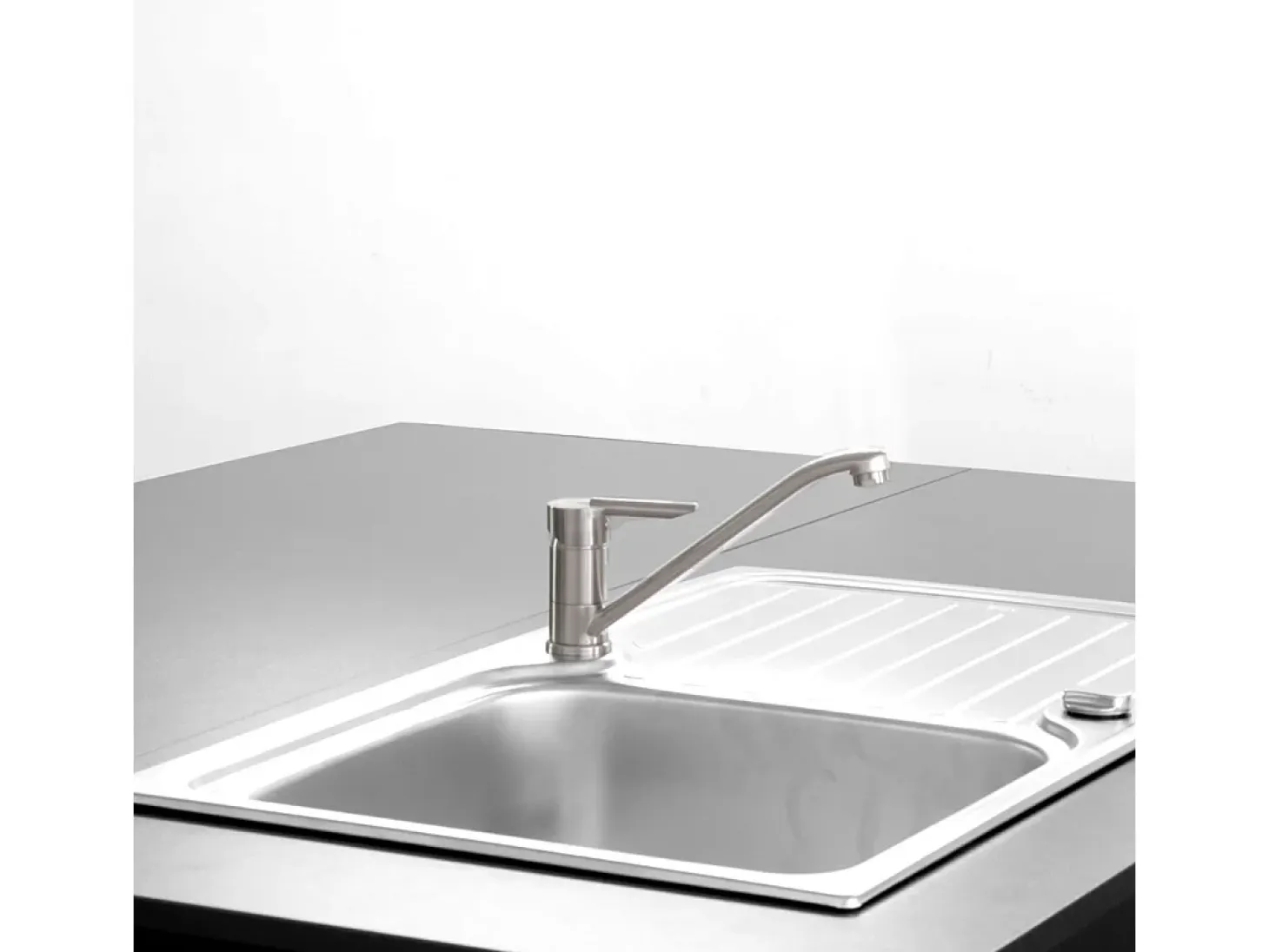 Tango Plus grifo mezclador para fregadero acabado acero inoxidable Essebagno