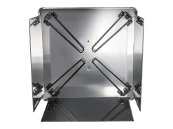 Tapa de Brasero SucceBuy de Acero Inoxidable, 64.5 x 64.5 x 37 cm, Deflector de Calor Exterior para Fogatas, Camping y Calefacción de Madera