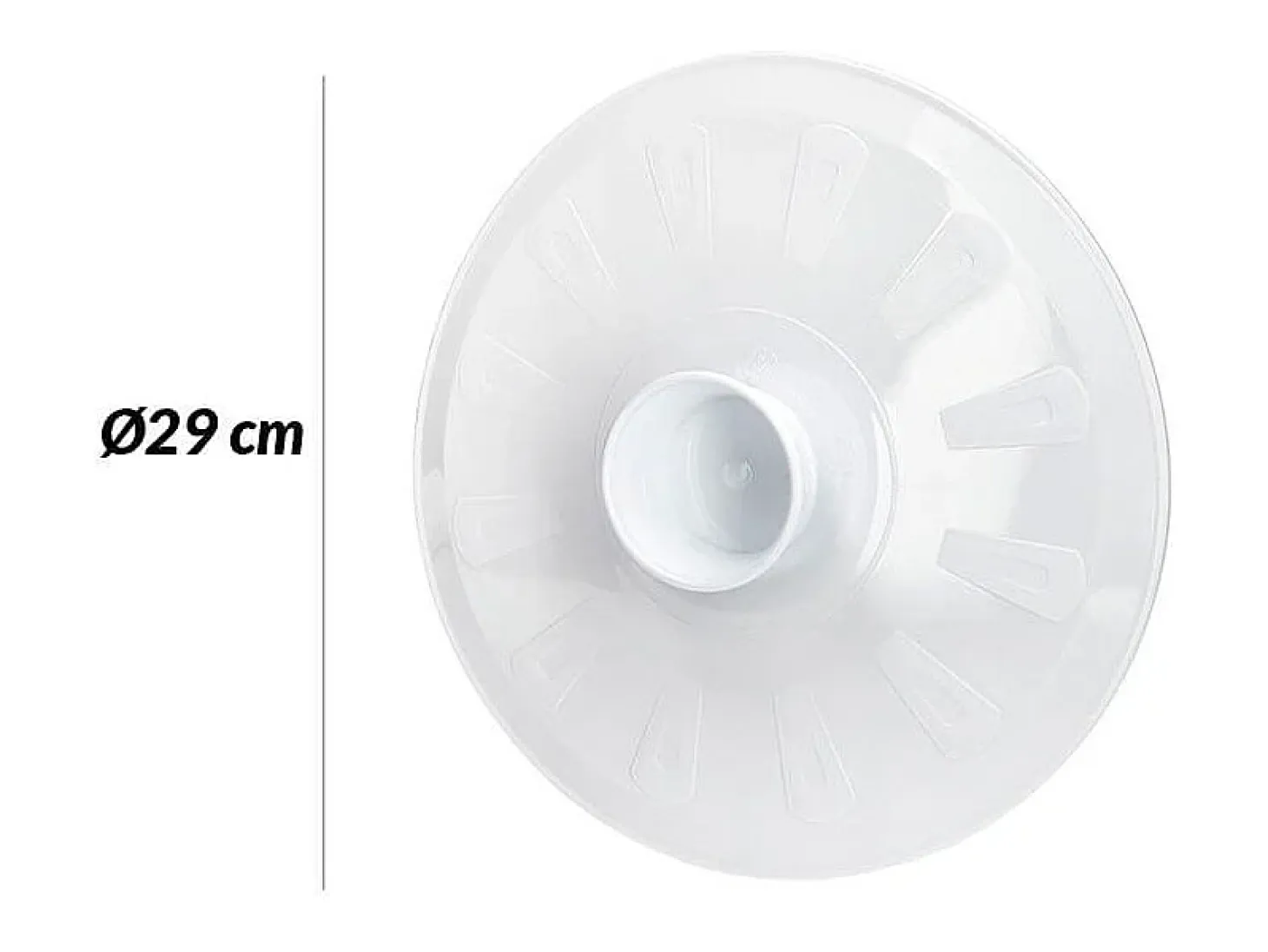 Tapa giratortillas Oryx PVC blanco Ø29 cm