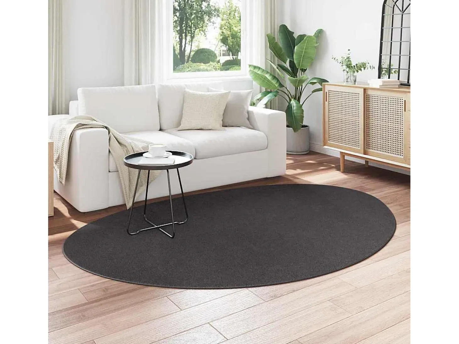 Tapiz HUARTE Antracita 160 x 230 cm Poliéster