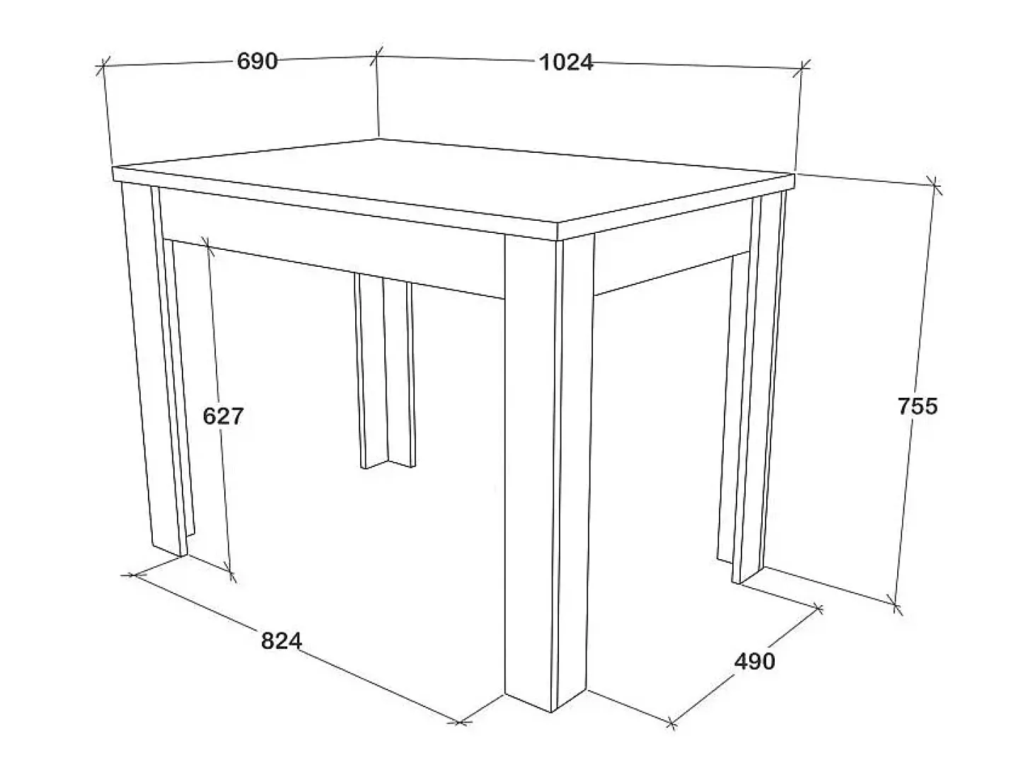 Tavolo cucina haaus Zeta, rovere Artisan/bianco, 102 x 69 x 75 cm