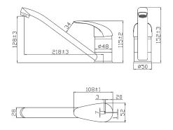 Théo mezclador de fregadero blanco Essebagno
