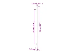 Tiradores para armarios 10 uds acero inoxidable negro 480 mm