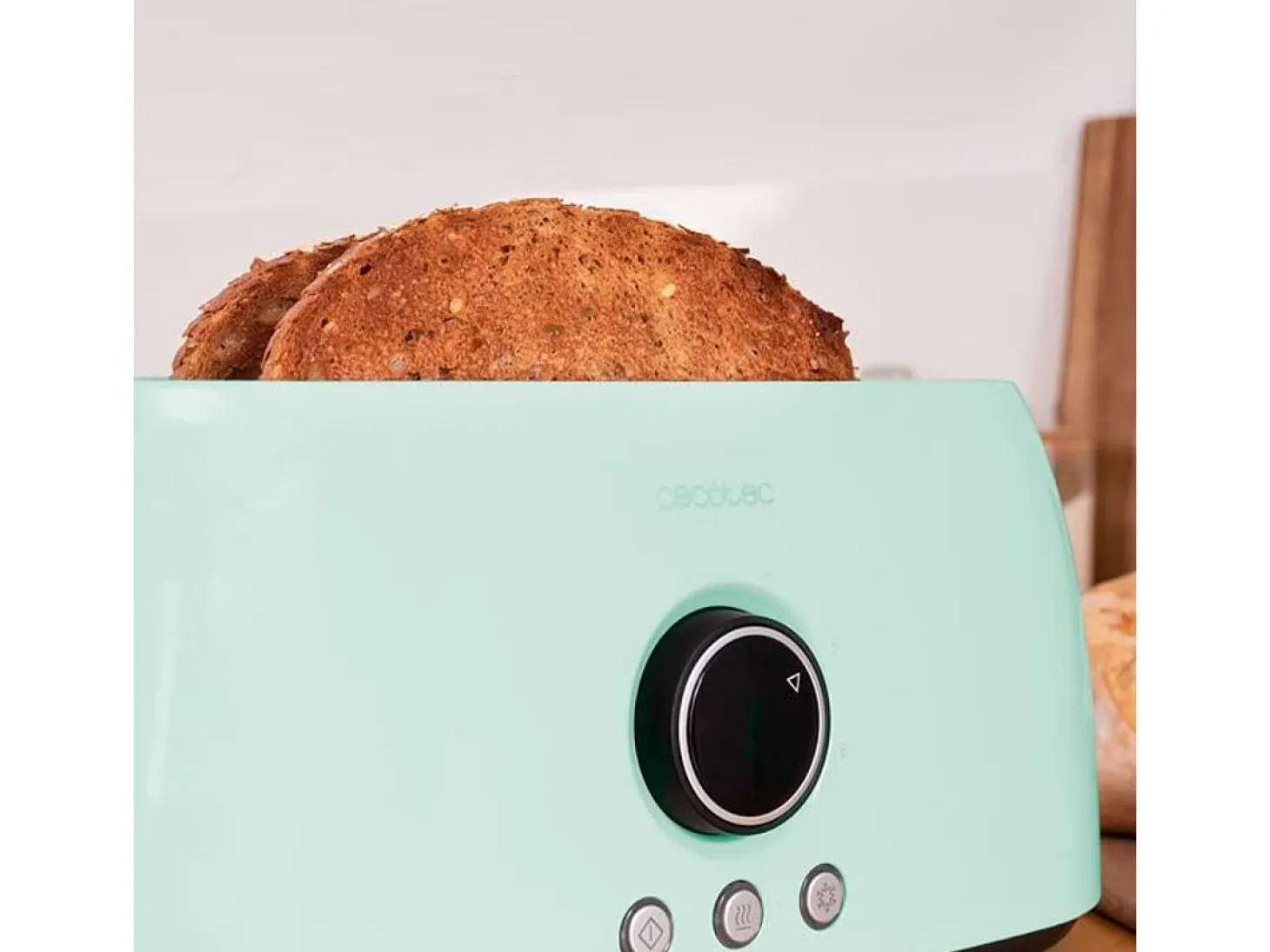Tostador Cecotec ClassicToast 15000 Extra Double 1500W 4 rebanadas pantalla digital azul