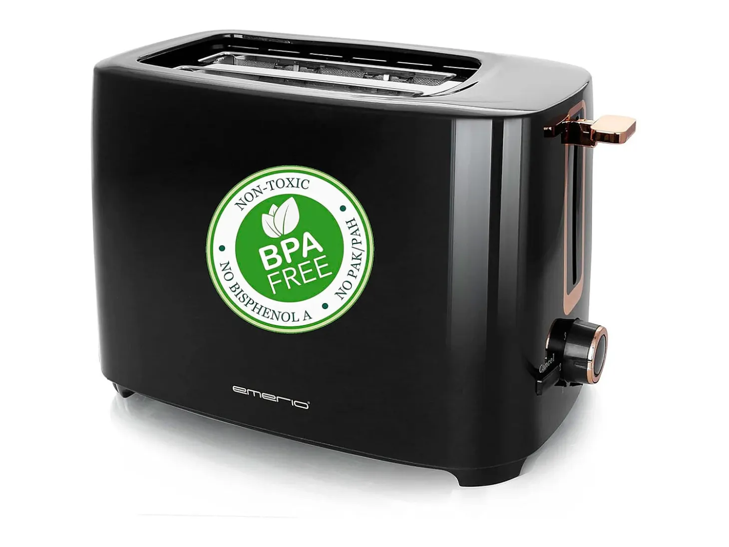 Tostador Emerio TO-125131.1 700W 2 ranuras libre de BPA negro