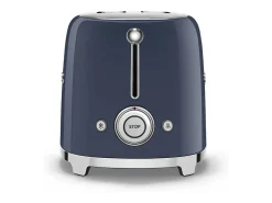 Tostadora Smeg 2 ranuras 950W Años 50 Navy Blue con 6 niveles de tostado y funciones de descongelación, recalentamiento, bagel