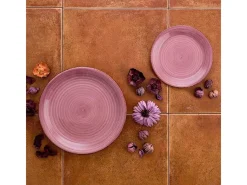 Vajilla Vita Peoni Quid 18 piezas gres rosa