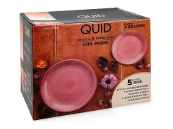 Vajilla Vita Peoni Quid 18 piezas gres rosa