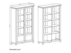 Vajillero 2 puertas Martin Verde y Madera