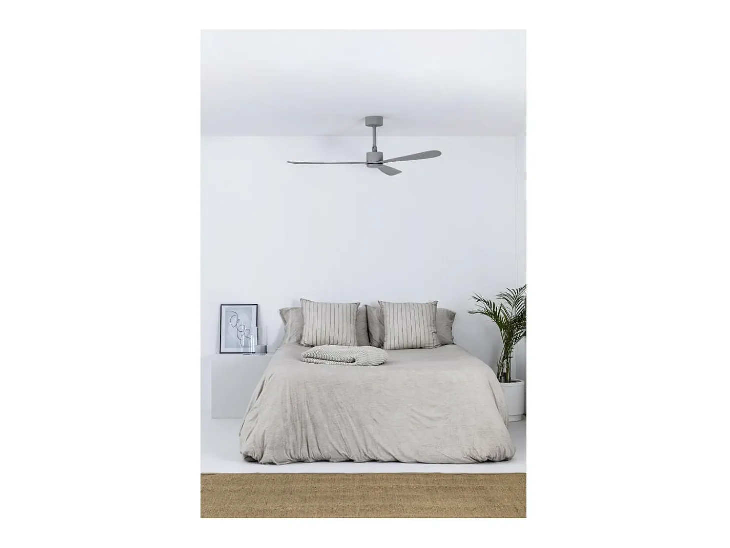 Ventilador Dc Amelia Gris Control Remoto Temporizador Faro