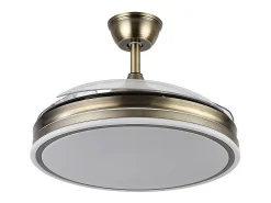 Ventilador Dc Bayomo L Dorado Led Con Memoria De Color