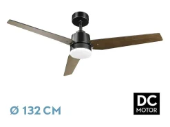 Ventilador Dc Captus Negro Led Temperatura Regulable Control Remoto