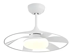 Ventilador Dc Celsius Blanco Led Integrado Con Memoria Color