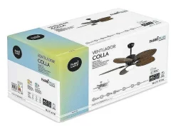 Ventilador Dc Colla Negro 5 Aspas Led Memoria De Color