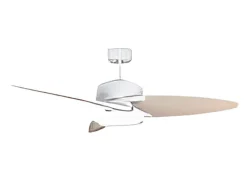 Ventilador Dc Cross Blanco Led Control Remoto Y Temporizador