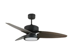 Ventilador Dc Cross Negro Led Control Remoto Y Temporizador