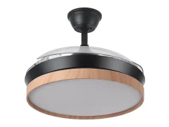 Ventilador Dc Evros S Negro Led Integrado Cct Regulable