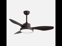 Ventilador Dc Hayate S Marron Led Integrado Cct Regulable