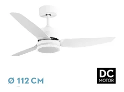 Ventilador Dc Jarama Blanco Led 20w Con Mando A Distancia