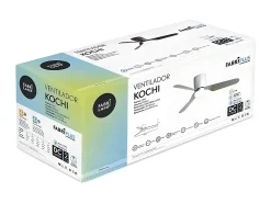 Ventilador Dc Kochi Niquel Led 3 Temperaturas Y Memoria De Color