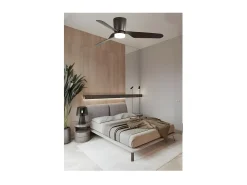 Ventilador Dc Kochi Niquel Led 3 Temperaturas Y Memoria De Color