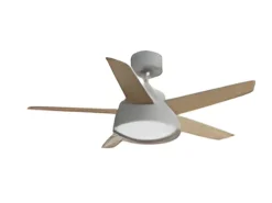 Ventilador Dc Lebeche Gris Led 3 Temperaturas Control Remoto