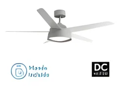 Ventilador Dc Lebeche Gris Led 3 Temperaturas Control Remoto