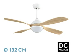 Ventilador Dc Livorno Blanco Haya Led Integrado Con Cct Y Temporizador