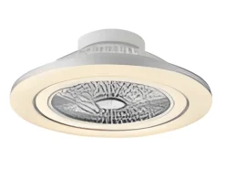 Ventilador Dc Mato Niquel Led Dimable Control Remoto
