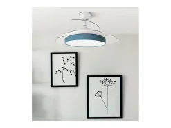 Ventilador Dc Moda Blanco Azul Mando Distancia Funcion Inversa