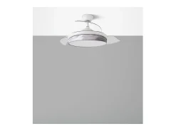 Ventilador DC Moda blanco/ola gris LED 91 cm con mando y memoria
