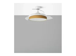 Ventilador DC Moda blanco/amarillo LED 91 cm con mando
