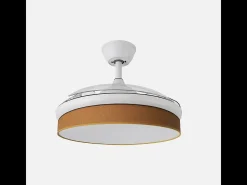Ventilador DC Moda blanco/naranja LED 91 cm con mando
