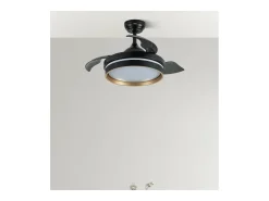 Ventilador Dc Nalon S Negro Oro Cct Regulable Control Remoto Led